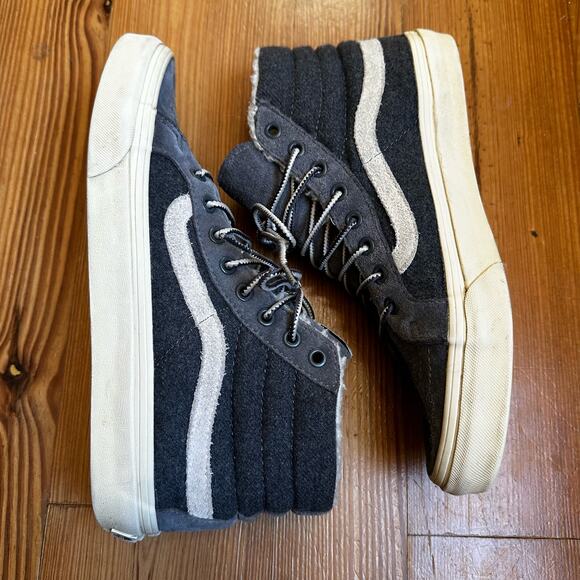 Vans Sk-8 unisex scotchguard gray sherpa lined high top sneakers SIZE M7.5, W9 - Picture 3 of 7